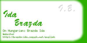 ida brazda business card